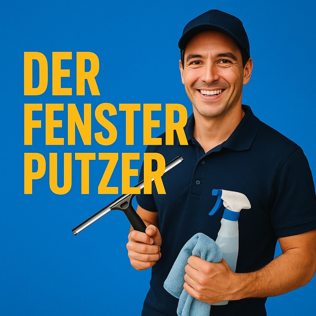 Freundlicher Fensterreiniger mit Werkzeug